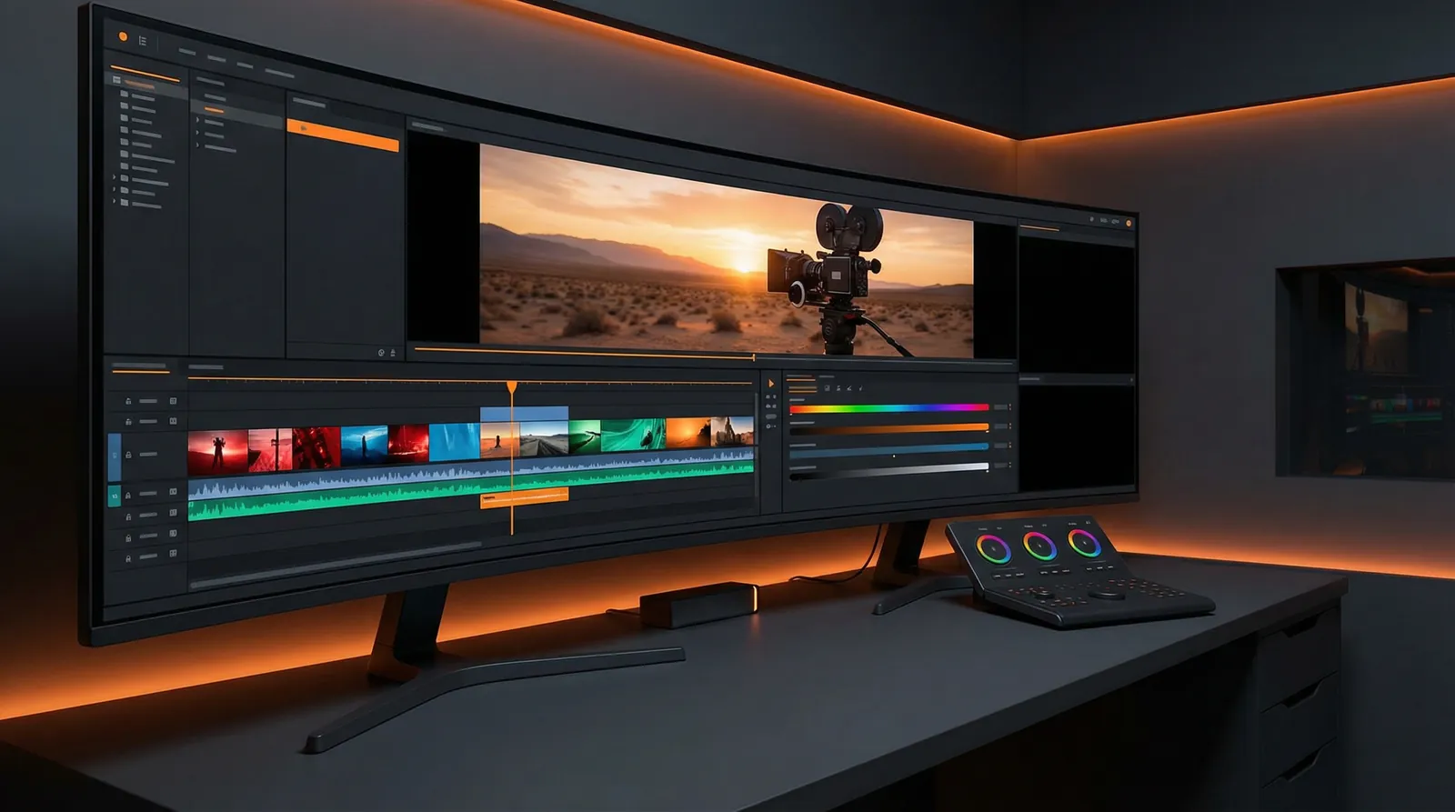 火博体育网站娱乐 专业视频剪辑工作台界面